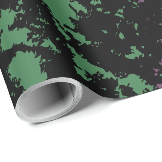 Phantastisches Blumenmuster Geschenkpapier (Rolleneckpunkt)