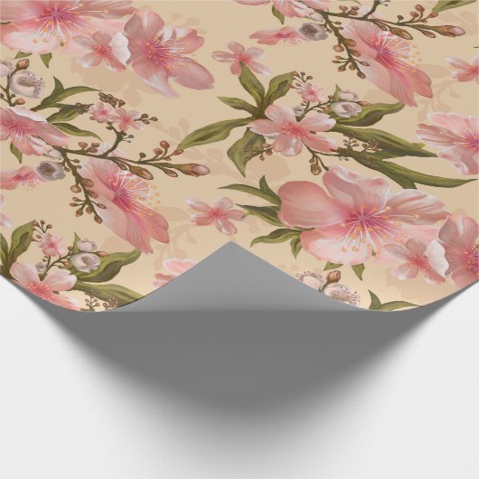 Phantastisches Blumenmuster Geschenkpapier (Ecke)