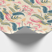 Phantastisches Blumenmuster Geschenkpapier (Ecke)