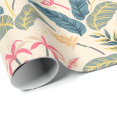 Phantastisches Blumenmuster Geschenkpapier (Rolleneckpunkt)