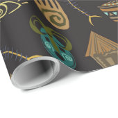 Phantastisches Blumenmuster Geschenkpapier (Rolleneckpunkt)