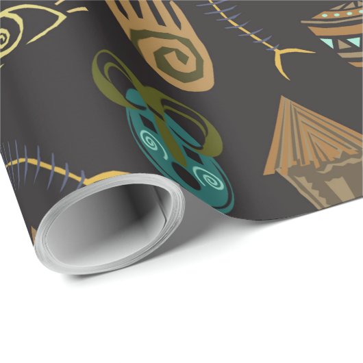 Phantastisches Blumenmuster Geschenkpapier (Rolleneckpunkt)