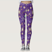 Phantastisches Blumenmuster Leggings (Vorderseite)