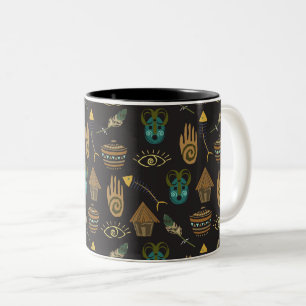 Phantastisches Blumenmuster Zweifarbige Tasse