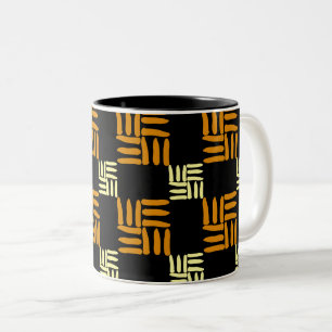 Phantastisches Blumenmuster Zweifarbige Tasse
