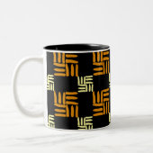 Phantastisches Blumenmuster Zweifarbige Tasse (Links)