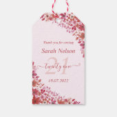 Phantastisches Blumenrosa 21 Geburtstag Geschenkanhänger (Rückseite)