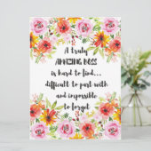 Phantastisches Boss Zitat Große Bonusgeschenke Karte (Stehend Vorderseite)