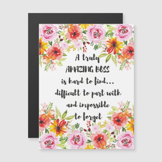 Phantastisches Boss Zitat Große Bonusgeschenke Magnetkarte (Vorne/Hinten)