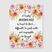 Phantastisches Boss Zitat Große Bonusgeschenke Magnetkarte (Vorderseite)