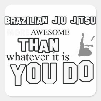 Phantastisches brasilianisches Jiu Jitsu-Design Quadratischer Aufkleber