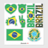 Phantastisches Brasilien - Staatssymbole Aufkleber (Blatt)