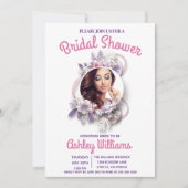 Phantastisches Brautparty für Lila Blumenmuster Einladung (Vorderseite)