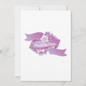 Phantastisches Brautparty für Lila Blumenmuster Einladung (Rückseite)