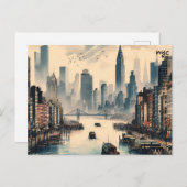 phantastisches Buy Map nyc Masse Postkarten (Vorne/Hinten)