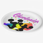 PHANTASTISCHES CHEERLEADER MEGAPHONE-DESIGN PAPPTELLER (Schrägansicht)