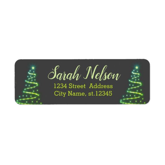 Phantastisches, Cooles, grünes Weihnachtsbaumlabel (Vorne)