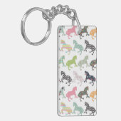 Phantastisches cooles trendy Pferdemuster, Vintag  Schlüsselanhänger (Vorderseite links)