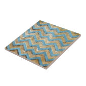 Phantastisches cooles Zickzack Zickzack-Muster Fliese (Seite)