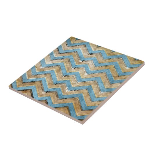 Phantastisches cooles Zickzack Zickzack-Muster Fliese (Seite)