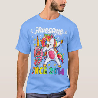 Phantastisches Dabbing Einhorn Geburtstag 9 Jahre T-Shirt