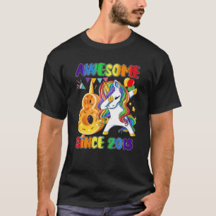 Phantastisches Dabbing Einhorn Seit 2013 8. Geburt T-Shirt