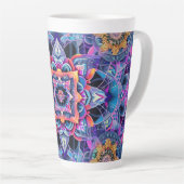Phantastisches Dekorativ Blue Mandala Milchtasse (Rechte Ecke)