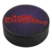 Phantastisches Demon-Boy-Logo Eishockey Puck (3/4)