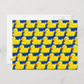 Phantastisches Design aus gelbem Gummi mit Ducky-T Postkarte (Vorne/Hinten)