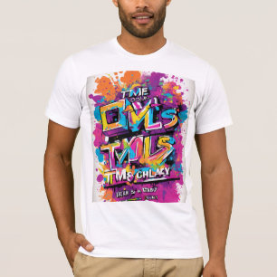 "Phantastisches DJ-Logo mit farbenfrohen Paint Bur T-Shirt