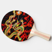 Phantastisches Drachenfeuer auf Glücksenergie Tischtennis Schläger (Seitenansicht)