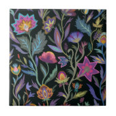 Phantastisches dunkles Muster l Floral für Badezim Fliese (Vorderseite)