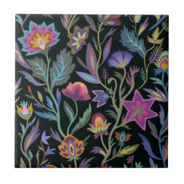 Phantastisches dunkles Muster l Floral für Badezim Fliese