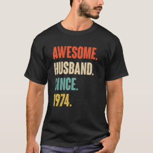 Phantastisches Ehemann seit 1974 48 Hochzeitstag T-Shirt