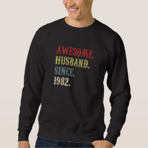Phantastisches Ehemann seit 1982 Retro 40 Wedding Sweatshirt
