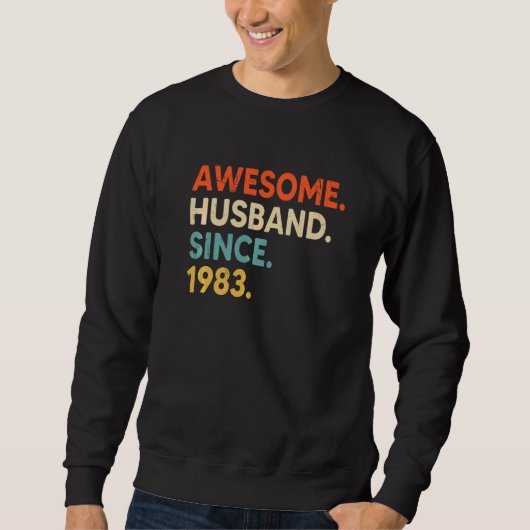 Phantastisches Ehemann seit 1983 39 Hochzeitstag Sweatshirt (Vorderseite)