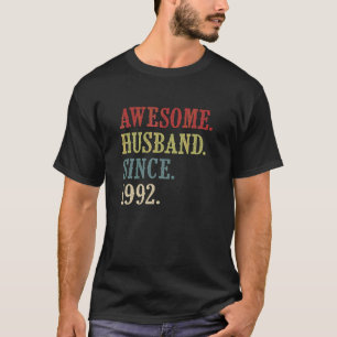 Phantastisches Ehemann seit 1992 30 Hochzeitstag T-Shirt