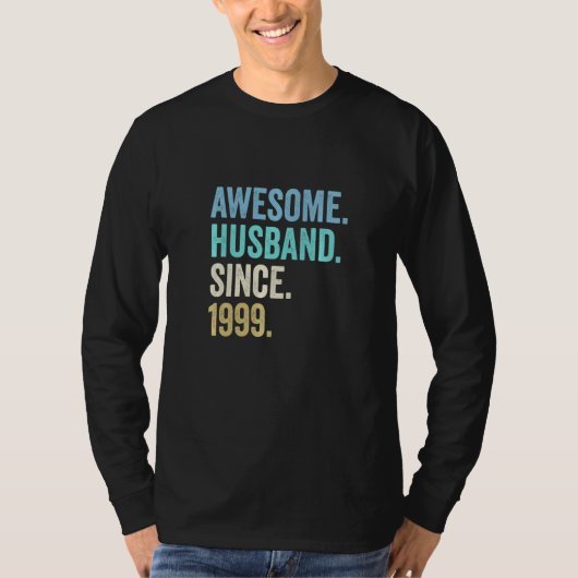 Phantastisches Ehemann seit 1999 23. Wedding Anniv T-Shirt (Vorderseite)