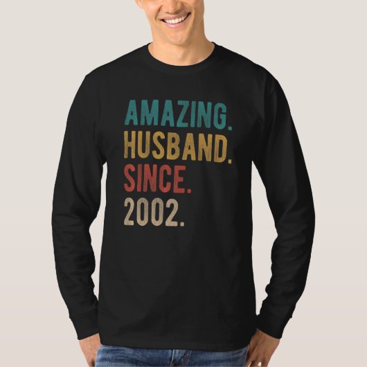 Phantastisches Ehemann seit 2002 20. Wedding Anive T-Shirt (Vorderseite)