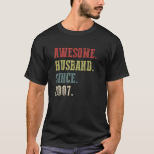 Phantastisches Ehemann seit 2007 15 Hochzeitstag T-Shirt