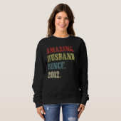 Phantastisches Ehemann seit 2012 10 Hochzeitstag Sweatshirt (Vorne ganz)