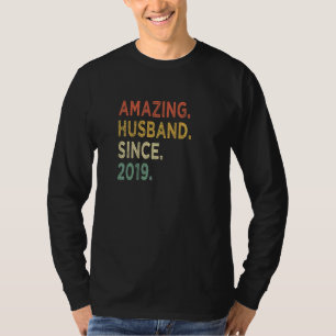 Phantastisches Ehemann seit 2019 3 Hochzeitstag T-Shirt