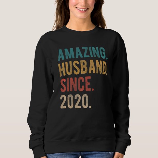 Phantastisches Ehemann seit 2020 2. Hochzeitstag Sweatshirt (Vorderseite)