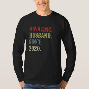Phantastisches Ehemann seit 2020 2 Hochzeitstag T-Shirt