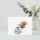 Phantastisches Eichhörnchen wischen Postkarte (Stehend Vorderseite)