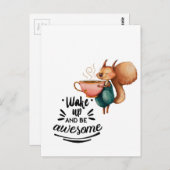 Phantastisches Eichhörnchen wischen Postkarte (Vorne/Hinten)