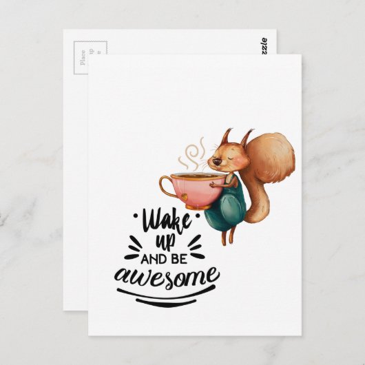 Phantastisches Eichhörnchen wischen Postkarte (Vorne/Hinten)