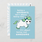 Phantastisches Einhorn Postkarte (Vorne/Hinten)