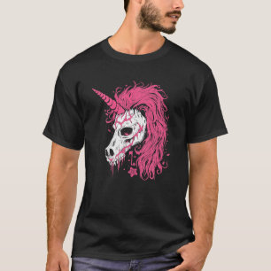 Phantastisches Einhorn Skelett Gothisches Spooky P T-Shirt