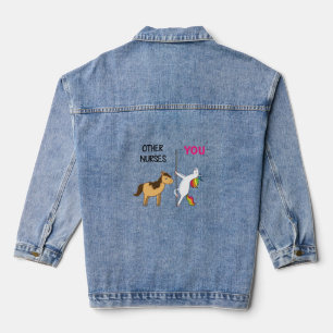 Phantastisches Einhorngeschenk für Krankenschweste Jeansjacke